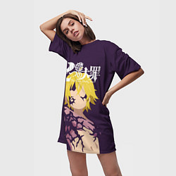 Футболка женская длинная Nanatsu no Taizai, цвет: 3D-принт — фото 2