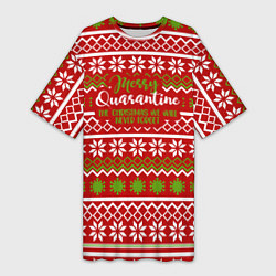 Футболка женская длинная The christmas we will, цвет: 3D-принт