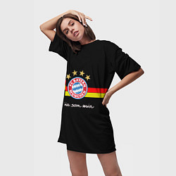 Футболка женская длинная Бавария, цвет: 3D-принт — фото 2
