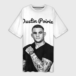 Футболка женская длинная Dustin Poirier, цвет: 3D-принт