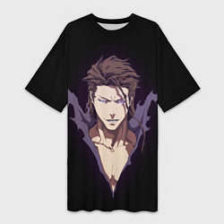 Футболка женская длинная Bleach Блич, цвет: 3D-принт