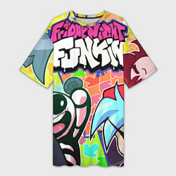 Футболка женская длинная Friday night funkin, цвет: 3D-принт