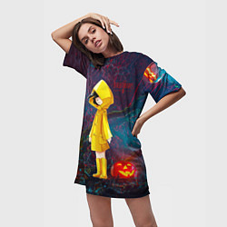 Футболка женская длинная Little Nightmares 2, цвет: 3D-принт — фото 2