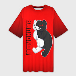 Футболка женская длинная МОНОКУМА, цвет: 3D-принт