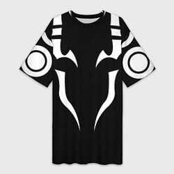 Футболка женская длинная ИТАДОРИ ТАТУ JUJUTSU KAISEN, цвет: 3D-принт