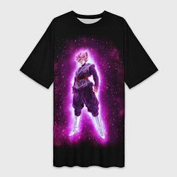 Женская длинная футболка Goku super saiyan