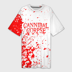 Футболка женская длинная Cannibal corpse, цвет: 3D-принт