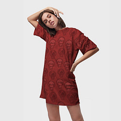 Футболка женская длинная Isaacs pattern, цвет: 3D-принт — фото 2