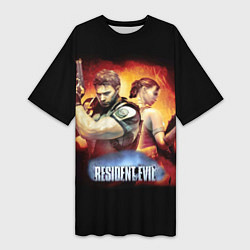 Футболка женская длинная Resident Evil Рэдфилд, цвет: 3D-принт