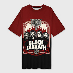 Футболка женская длинная Black Sabbath, цвет: 3D-принт