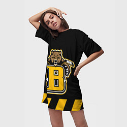 Футболка женская длинная BOSTON BRUINS, цвет: 3D-принт — фото 2