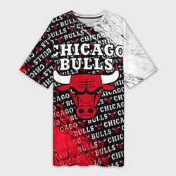 Футболка женская длинная CHICAGO BULLS 6, цвет: 3D-принт