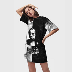 Футболка женская длинная Крёстный отец The Godfather, цвет: 3D-принт — фото 2