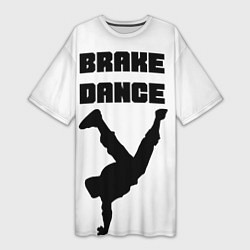 Футболка женская длинная Brake Dance, цвет: 3D-принт