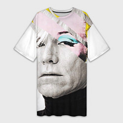 Футболка женская длинная Энди Уорхол Andy Warhol, цвет: 3D-принт