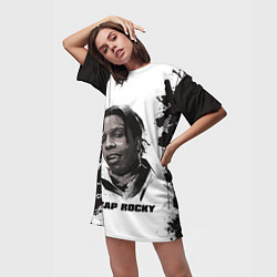 Футболка женская длинная АСАП ASAP ROCKY Z, цвет: 3D-принт — фото 2