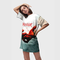 Футболка женская длинная Temper Temper - Bullet For My Valentine, цвет: 3D-принт — фото 2