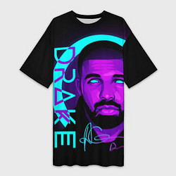 Футболка женская длинная Drake, цвет: 3D-принт