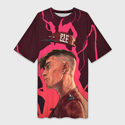 Футболка женская длинная Style MGK, цвет: 3D-принт