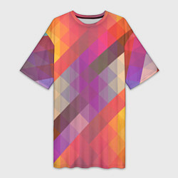 Футболка женская длинная Vivid gradient, цвет: 3D-принт