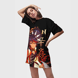 Футболка женская длинная Синь Янь Genshin Impact, цвет: 3D-принт — фото 2