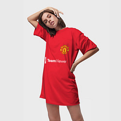 Футболка женская длинная Бруну Фернандеш форма Манчестер Юнайтед 20212022, цвет: 3D-принт — фото 2