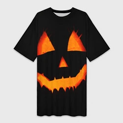 Женская длинная футболка Helloween pumpkin jack