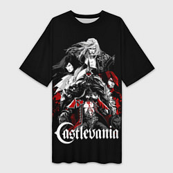 Футболка женская длинная Castlevania Кастлвания, цвет: 3D-принт