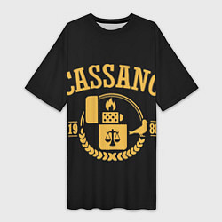 Женская длинная футболка Кассано знак