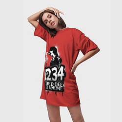 Футболка женская длинная Dee Dee Ramone, цвет: 3D-принт — фото 2