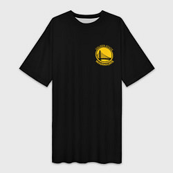 Футболка женская длинная GOLDEN STATE WARRIORS BLACK STYLE, цвет: 3D-принт