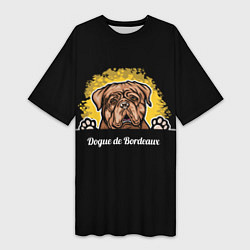 Женская длинная футболка Бордоский Дог Dogue de bordeaux