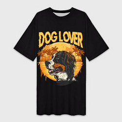 Женская длинная футболка Любитель Собак Dog Lover