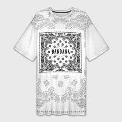Футболка женская длинная Big Baby Tape x Kizaru BANDANA Бандана Кизару Тейп, цвет: 3D-принт