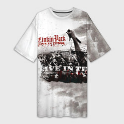 Футболка женская длинная Live in Texas - Linkin Park, цвет: 3D-принт