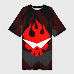 Футболка женская длинная GURREN LAGANN LOGO SYMBOL, цвет: 3D-принт