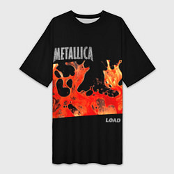 Футболка женская длинная Load - Metallica, цвет: 3D-принт