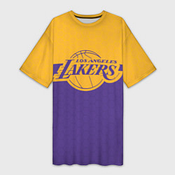 Футболка женская длинная LAKERS LINE HEXAGON SPORT, цвет: 3D-принт