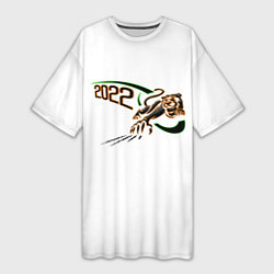 Женская длинная футболка Тигр с когтями Символ 2022 года