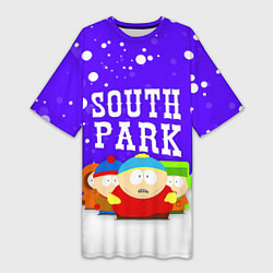 Футболка женская длинная SOUTH PARK ЮЖНЫЙ ПАРК, цвет: 3D-принт