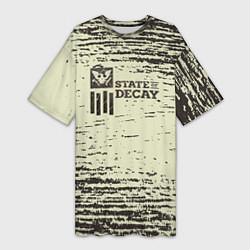 Футболка женская длинная State of Decay logo, цвет: 3D-принт