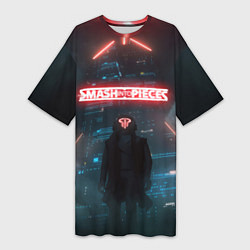 Футболка женская длинная Smash Into Pieces Big Bang Neon man, цвет: 3D-принт