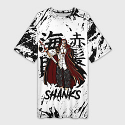 Футболка женская длинная SHANKS ONE PIECE, цвет: 3D-принт