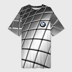 Футболка женская длинная BMW pattern 2022, цвет: 3D-принт