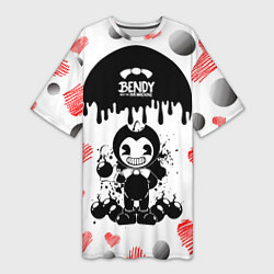 Футболка женская длинная BOMB LOVE BENDY AND THE INK MACHINE, цвет: 3D-принт