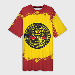 Футболка женская длинная Cobra Kai Big Logo, цвет: 3D-принт