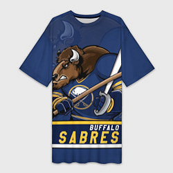 Женская длинная футболка Баффало Сейберз, Buffalo Sabres