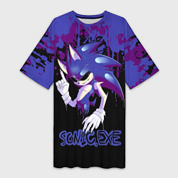 Футболка женская длинная Sonic Exe - Dark Sonic, цвет: 3D-принт