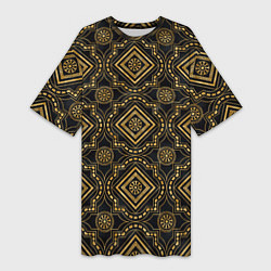 Женская длинная футболка Versace classic pattern