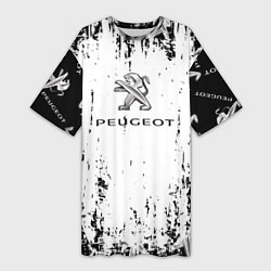 Женская длинная футболка Peugeot паттерн львов